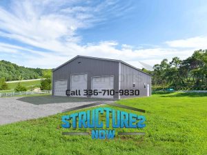 40x45x13 3-Bay Metal Garage