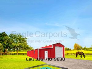 35x50x13/8 Garage with Lean-To