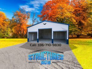 30x30x11 3-Bay Metal Garage
