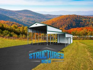 32x35x15/9 RV Carport with Lean-To
