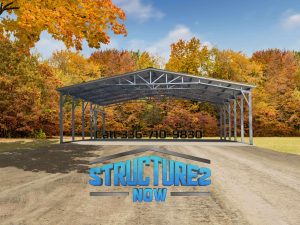 34x25x10 Commercial Carport