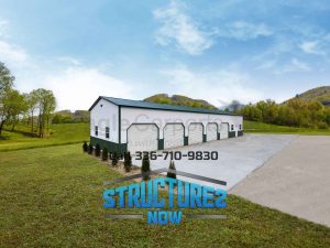 24x80x12 5-Bay Metal Garage