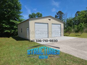 30x30x11 Double Metal Garage