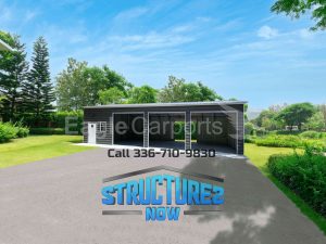 30x45x12 3-Bay Metal Garage
