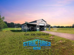 44x25x18/8 Metal Horse Barn