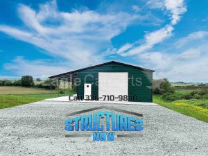 42x30x12/9 Metal Garage with Lean-To