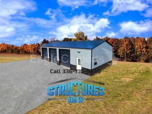 24x50x11 3-Bay Custom Garage